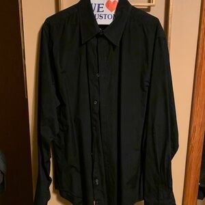 Old Navy Men's Black Dress Shirt